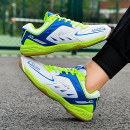 Rofessional Table Tennis Shoes for Men and Women Zapatillas Badminton Competition Tennis Training Sneakers Sports Shoes Men (Color: Green, size: 41)