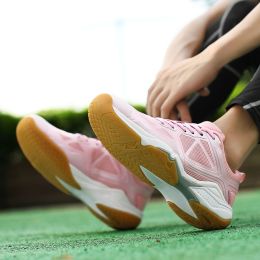 200 New Arrival Action Leather High-Quality Men Tennis Shoes Non-slip Sneakers Man Tennis Wear-Resistant Sports Masculino (Color: Pink, size: 41)