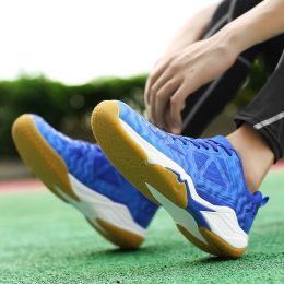 200 New Arrival Action Leather High-Quality Men Tennis Shoes Non-slip Sneakers Man Tennis Wear-Resistant Sports Masculino (Color: Blue, size: 39)