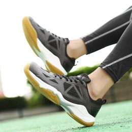 200 New Arrival Action Leather High-Quality Men Tennis Shoes Non-slip Sneakers Man Tennis Wear-Resistant Sports Masculino (Color: Black, size: 37)