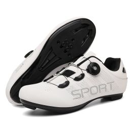 Professional Road Cycling Shoes Mtb Bike Sneakers Men Sports Flat Cleats Bicycle Shoes Mountain SPD Women Racing Speed Sneaker (Color: Clear, size: 39)