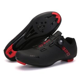Professional Road Cycling Shoes Mtb Bike Sneakers Men Sports Flat Cleats Bicycle Shoes Mountain SPD Women Racing Speed Sneaker (Color: Black Road, size: 47)