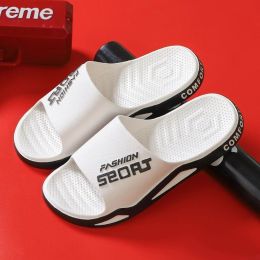 Men and Women Summer Bathroom Non-slip Slippers Korean Home Couples Wear Cool Soft Bottom Deodorant Foot Slippers (Color: White, size: 36-37)