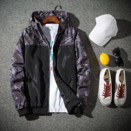 Bomber Jacket Men Casual Fashion Slim New Spring Sportswear Motorcycle Mens Jackets Male Baseball Coats Plus Size 5XL (Color: Gray, size: Xxl)