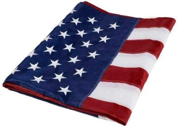 American Flag 10x15 ft 8x12 ft 6x10 ft 5x8 ft 4x6 ft 3x5 ft  2x3 ft Outdoor Heavy Duty Embroidered Stars USA Flag Sewn Stripes Fade Resistance Brass G (size: 10X15Ft)