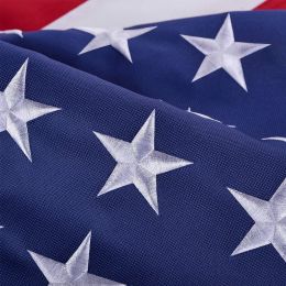 American Flag 10x15 ft 8x12 ft 6x10 ft 5x8 ft 4x6 ft 3x5 ft  2x3 ft Outdoor Heavy Duty Embroidered Stars USA Flag Sewn Stripes Fade Resistance Brass G (size: 8X12Ft)