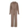 Spring Autumn Knitted Hoodie Pullover Trousers 2-piece Set Women Vintage New Vertical Stripes Loose Casual Sweater Suit Red Blue
