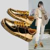 Hot Sale Unisex Gold Trend Sneakers For Men Hip Hop Casual Mens Shoes Tennis Big Size46 Men Sports Running Shoes Travel