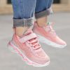 Sports Running Shoes Kids Girls Sneakers Teenager Trainers Breathable Casual Outdoor Tennis Shoes Girl Black Pink Big Size 37-38