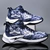 Couple high-top lace-up basketball shoes men's red sports shoes high elastic wear-resistant basketball training shoes 36-45
