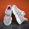Grey Kids Running Shoes Summer Hollow Sneakers Breathable Mesh Sport Shoes Children Butterfly Pattern Footwear Chaussure Enfant
