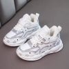 Winter Children Cotton Shoes Plus Velvet Keep Warm Sneakers For Girls Kids Warm Plush Running Shoes Ladies Soft Shoes Anti-slip