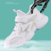 Women Children Mesh Leather Casual Shoes Soft Breathable Cozy Boy Girl Kids Running Sneaker Student Spring Summer Autumn Outdoor