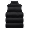 Winter new down vest large size loose casual sports vest men's solid color warm down cotton vest coat sportswear