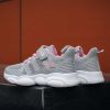 Grey Kids Running Shoes Summer Hollow Sneakers Breathable Mesh Sport Shoes Children Butterfly Pattern Footwear Chaussure Enfant