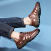 2021 New Summer Men's Sandals Breathable Casual Soft-soled Sports Business Formal Wear Men's Shoes Hollow Thick-soled Sandals