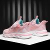 Sports Running Shoes Kids Girls Sneakers Teenager Trainers Breathable Casual Outdoor Tennis Shoes Girl Black Pink Big Size 37-38