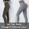 High Waist Yoga Pants Women's TIK Tok Leggings Butt Lifting Workout Tights Plus Size Sports Shapewear (Light Grey, M)