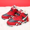 FLARUT Children Sneakers Winter Cotton Sports Shoes Boys Waterproof Non-slip Running Shoes Outdoor Warm Wear Resistant Casual